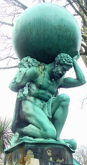 Bronzestatue von William Brodie in Portmeirion/North Wales