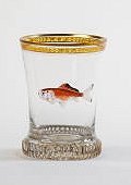 Ranftglas, Goldfisch gemalt 1840