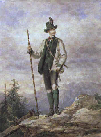 Der junge Kaiser Franz Josef auf der Pirsch 1859
