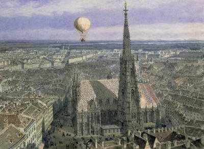 Jacob Alt: Ballonfahrt über Wien 1847