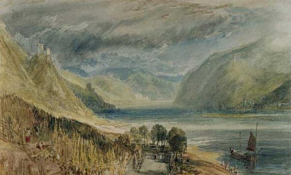 Turner: Burg Sooneck mit Bacharach in der Ferne