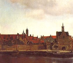 Jan Vermeer van Delft: Ansicht von Delft (Ausschnitt)