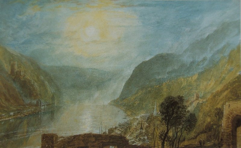 Turner: From Rheinfels looking over St. Goar to Burg Katz, Germany